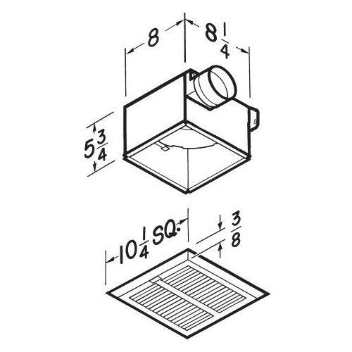 Heavy Duty Fan, 50 CFM, 1.5 Sones. Energy Star qualified.