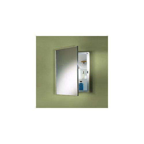 Basic Styleline, Surface Mount, 18 in.W x 24 in.H, Stainless Steel Framed Mirror.