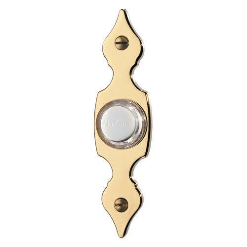 Door Chime Pushbutton, polished brass — lighted