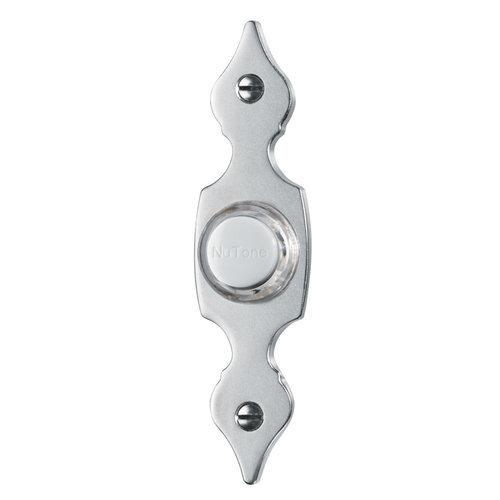 Door Chime Pushbutton, satin nickel — lighted