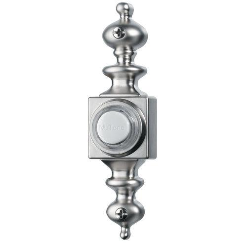 Door Chime Pushbutton, lighted in satin nickel