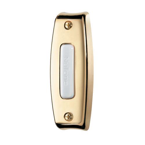 Door Chime, Pushbutton, lighted in polished brass