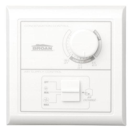 Central Control w/Dehumidistat,  Off-low-high rocker switch. Low Voltage.