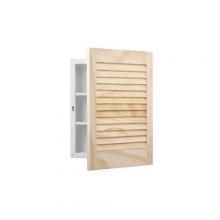 Broan-Nutone 607ADJ - Basic Louver Door, Recessed, 16 in.W x 22 in.H,  Unfinished Pine.