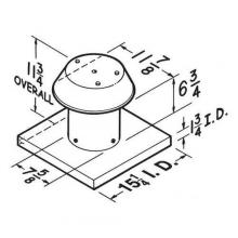 Broan-Nutone 611CM - Roof Cap, For Flat Roof, Aluminum, Up to 8 in. Round Duct.