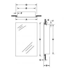 Broan-Nutone 62BK244CBK - City Collection, Recessed/Surface Mount  26-1/2 in.H, Black frame with flat front mirror.