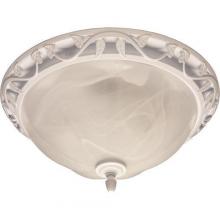 Broan-Nutone 761WHNT - Decorative Fan/Light, Painted White Leaf Design, Glass Globe,  uses two 60-watt candalabra bulbs, 10