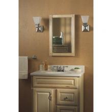 Broan-Nutone 850M - Soho, Recessed, 17-3/16 in.W x 27-7/16 in.H,Maple frame, Beveled Mirrored Single Door.