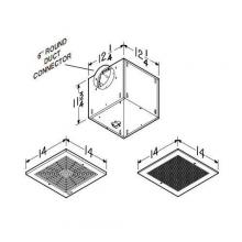 Broan-Nutone L100 - Ceiling Mount, Ventilation Fan, High Capacity, White Plastic Grille, 109CFM, 0.9 Sones. 120V.