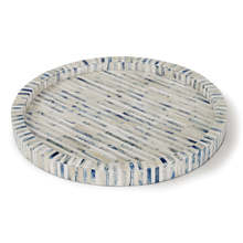 Regina Andrew 20-1181 - Regina Andrew Bone and Indigo Tray Round