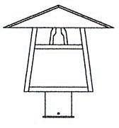 12" carmel post mount without overlay (empty)