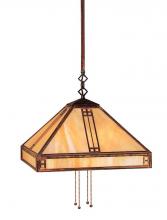 Arroyo Craftsman PSH-15CR-RB - 15" prairie stem hung pendant