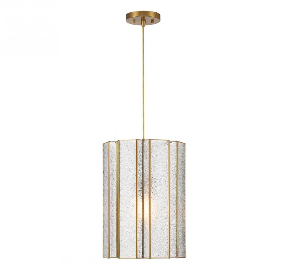 Bonn 1-Light Pendant in Warm Brass