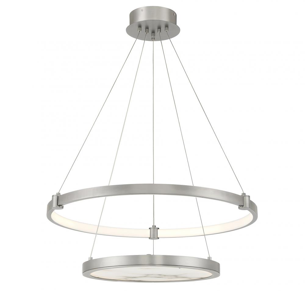 Mayer LED Chandelier in Antique Nickel