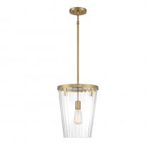 Lighting One US L7-2322-1-322 - Dimond 1-Light Pendant in Warm Brass