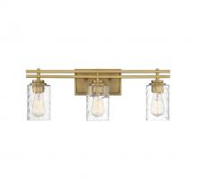 Lighting One US L8-6090-3-322 - Baxter 3-Light Bathroom Vanity Light in Warm Brass