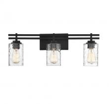 Lighting One US L8-6090-3-BK - Baxter 3-Light Bathroom Vanity Light in Black