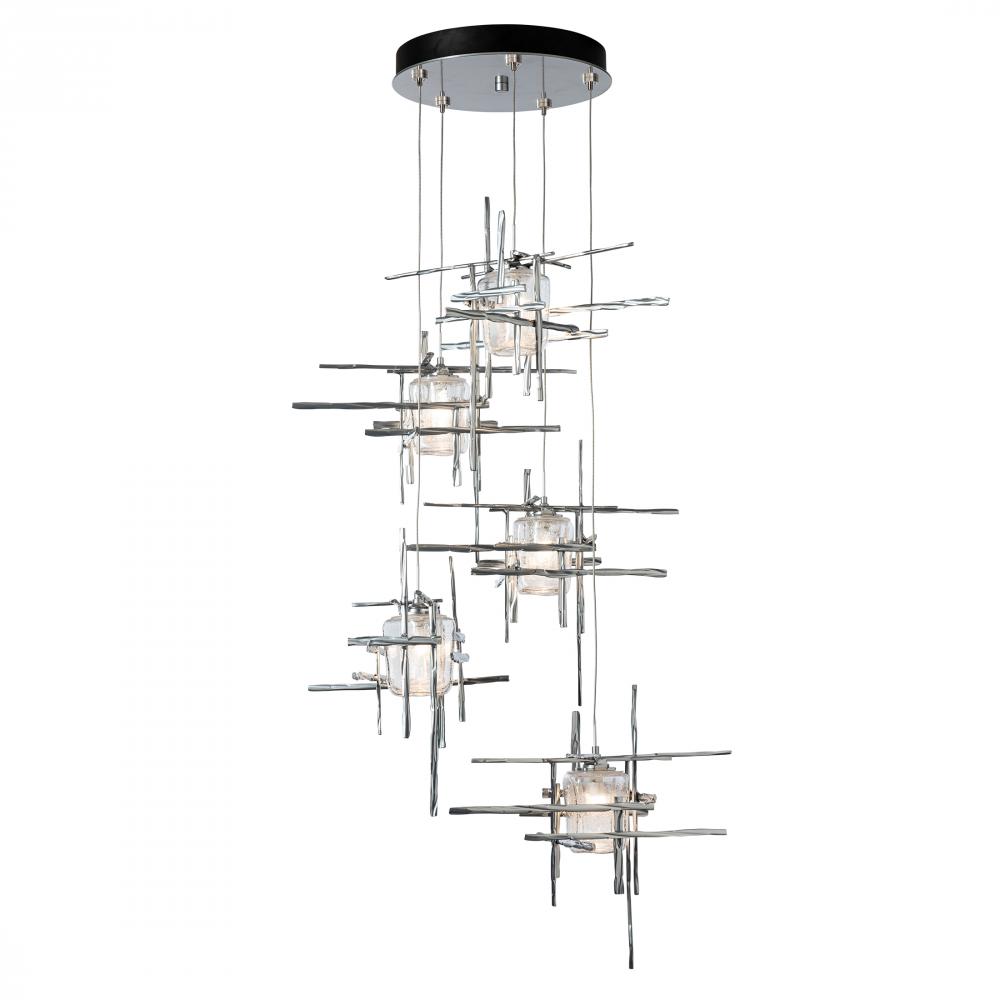 Tura 5-Light Seeded Glass Pendant