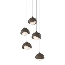 Hubbardton Forge 131125-SKT-LONG-05-05-GG0711 - Brooklyn 5-Light Double Shade Pendant