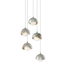 Hubbardton Forge 131125-SKT-LONG-84-85-GG0711 - Brooklyn 5-Light Double Shade Pendant