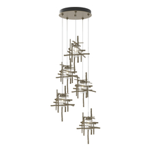 Hubbardton Forge 131126-SKT-STND-84-II0728 - Tura 5-Light Seeded Glass Pendant