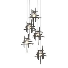 Hubbardton Forge 131128-SKT-LONG-07-YC0305 - Tura 5-Light Frosted Glass Pendant