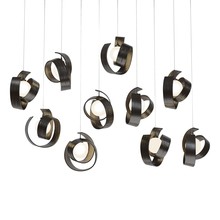 Hubbardton Forge 131208-SKT-LONG-14-GG0711 - Riza 10-Light Pendant