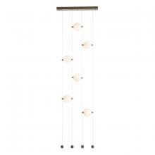 Hubbardton Forge 139055-LED-STND-07-GG0668 - Abacus 6-Light Ceiling-to-Floor LED Pendant