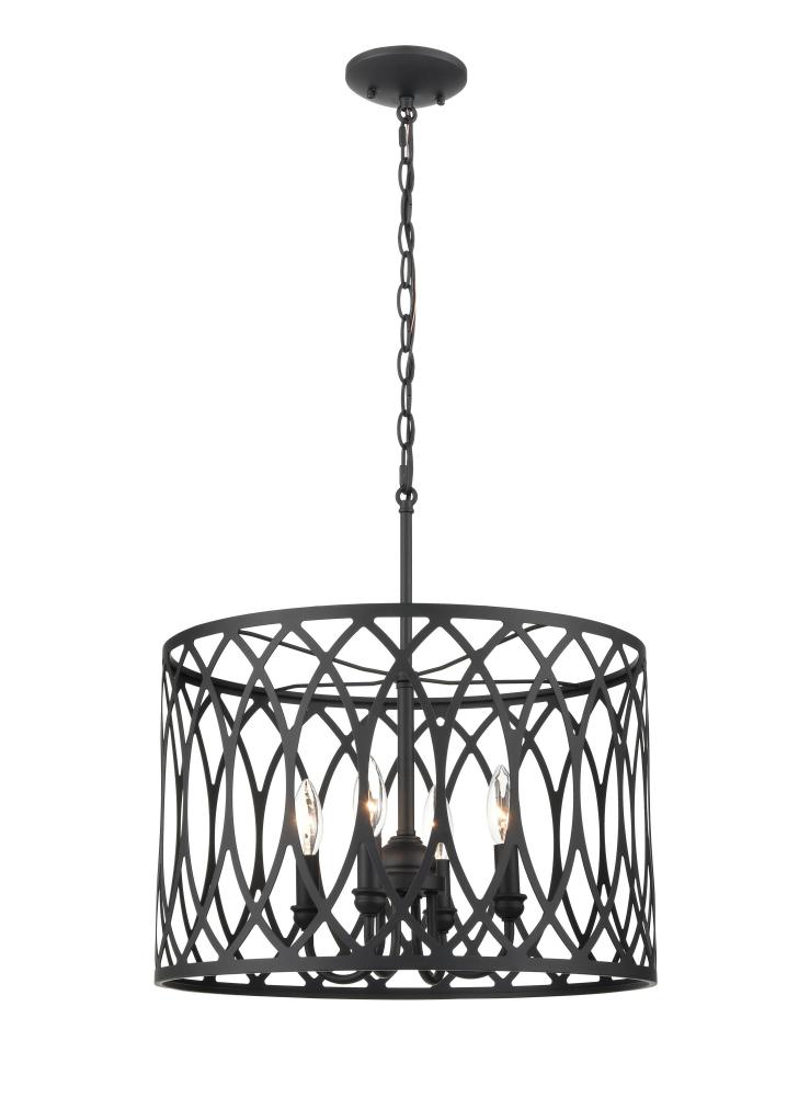 Arelyn 4-Light Pendant light Matte Black