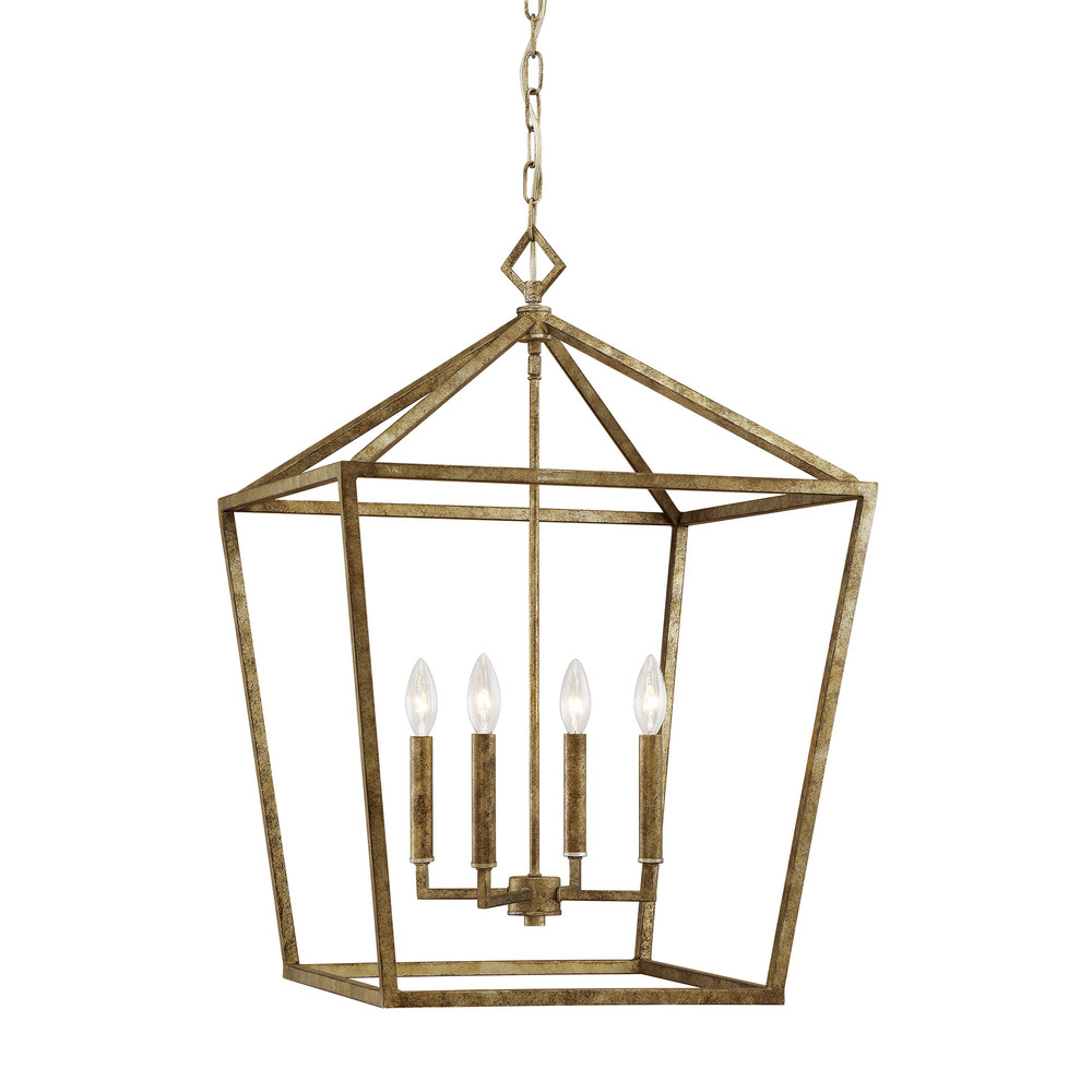 4-Light Pendant light Vintage Gold