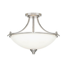 Millennium 7263-SN - Bristo 3-Light Semi-Flush Ceiling Mount Satin Nickel