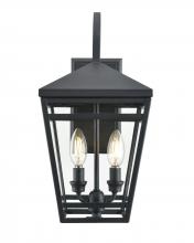 Millennium 82102-TBK - Seager 2-Light Outdoor Wall Sconce Textured Black