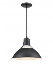 Millennium RGCC13-SB - R Series 1-Light Cord Hung Glass Cone Satin Black