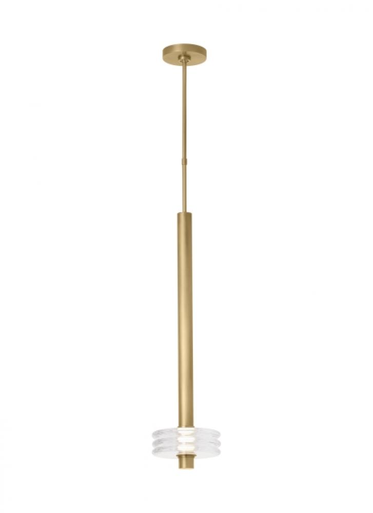 Kelly Wearstler Laurel 1-light dimmable LED grande pendant with natural brass finish