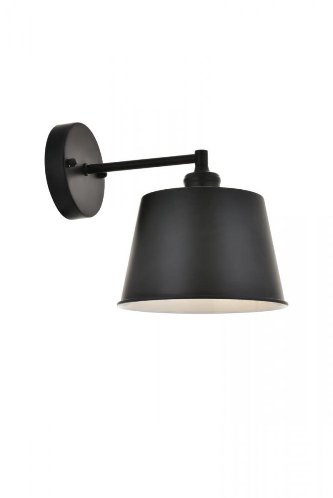 Nota 1 Light Black Wall Sconce