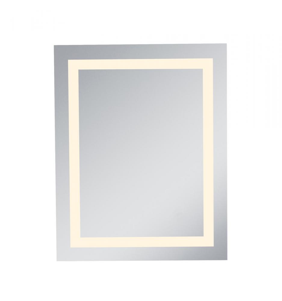 LED Hardwired Mirror Rectangle W24H30 Dimmable 3000K