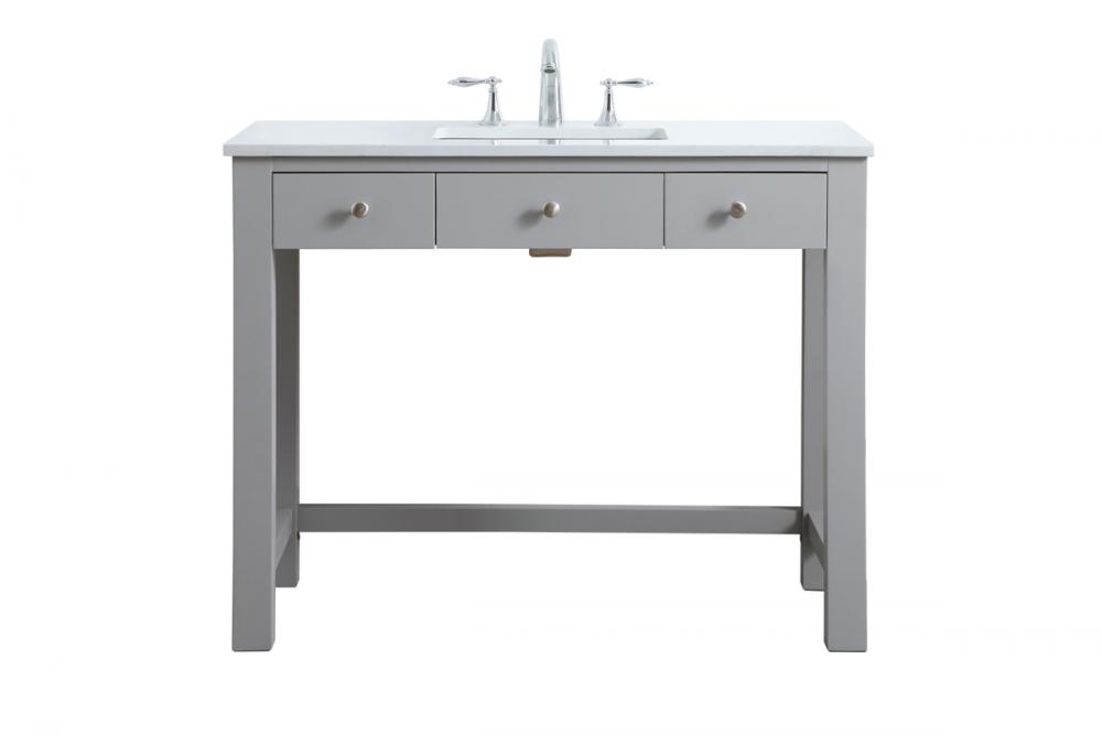 42 Inch Ada Compliant Bathroom Vanity in Grey