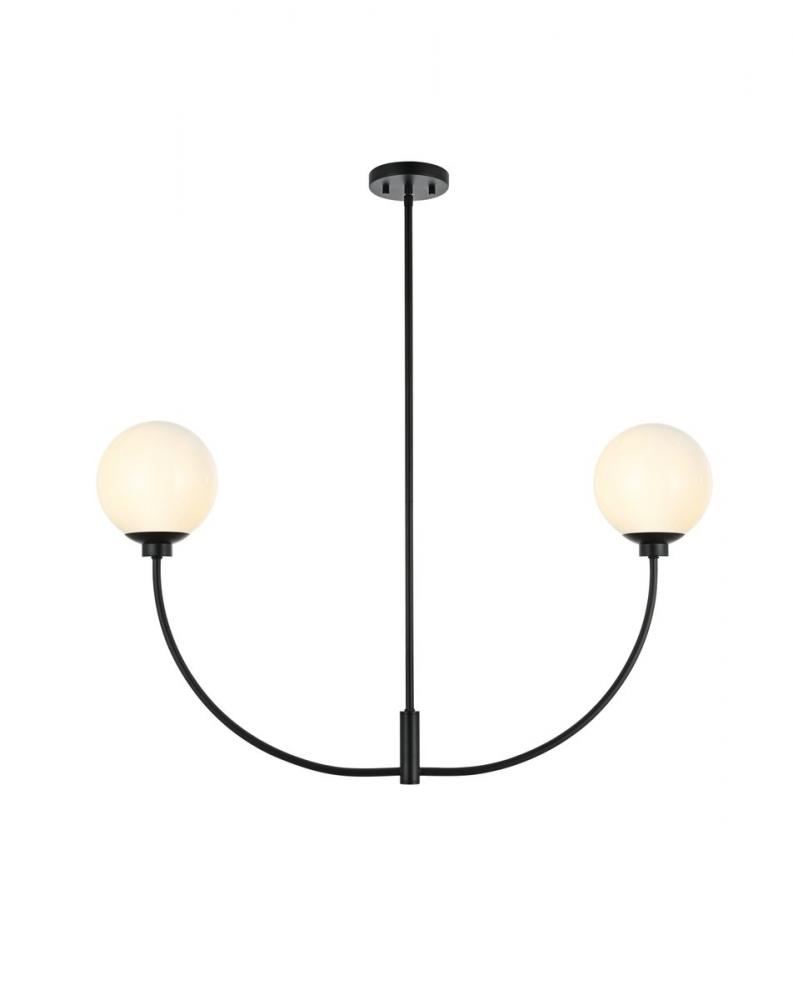 Nyomi 36 Inch Chandelier in Black