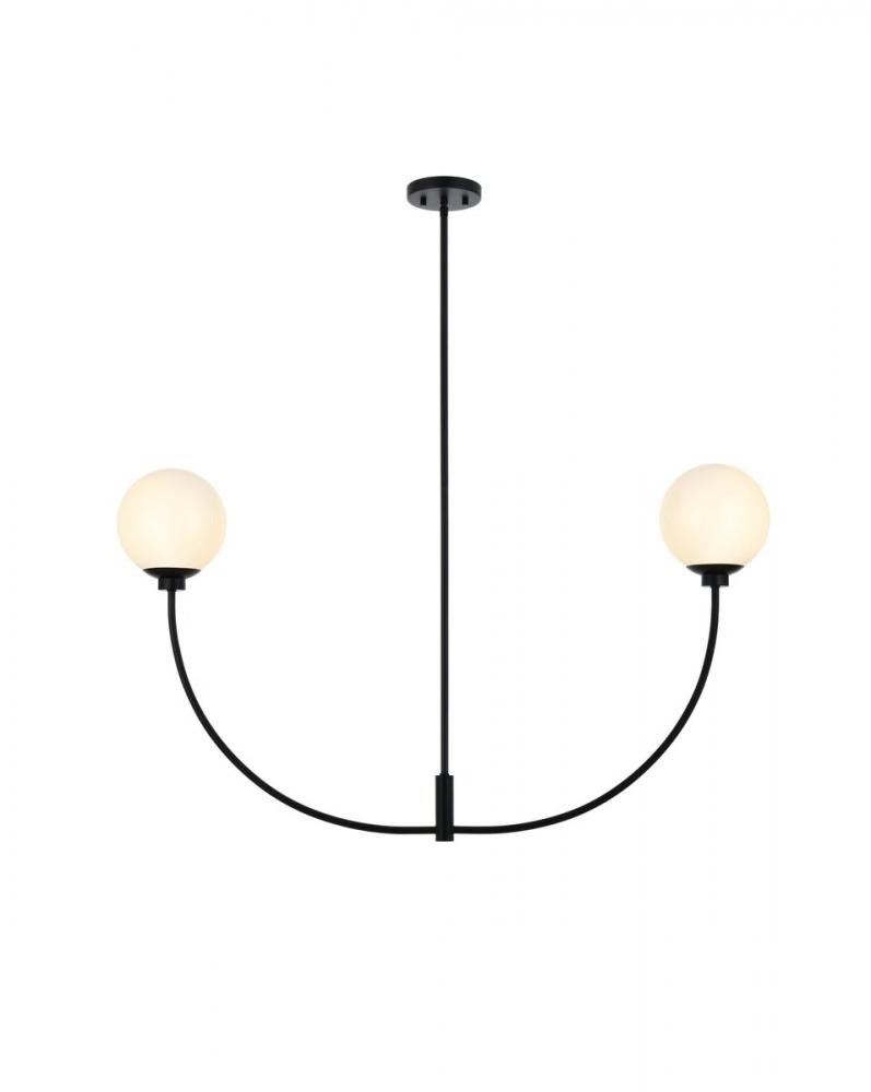 Nyomi 42 Inch Chandelier in Black