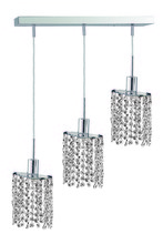 Elegant 1283D-O-E-CL/SS - Mini 3 light Chrome Pendant