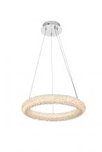 Elegant 3800D18C - Bowen 18 Inch Adjustable LED Chandelier in Chrome