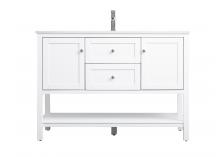 Elegant VF22248WH - 48 Inch Single Bathroom Vanity in White