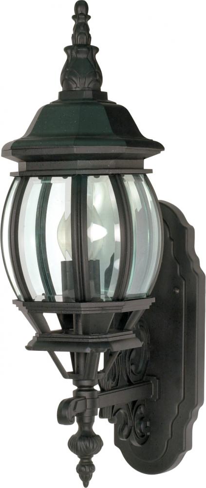 Central Park; 1 Light; 20 in.; Wall Lantern with Clear Beveled Glass; Color retail packaging