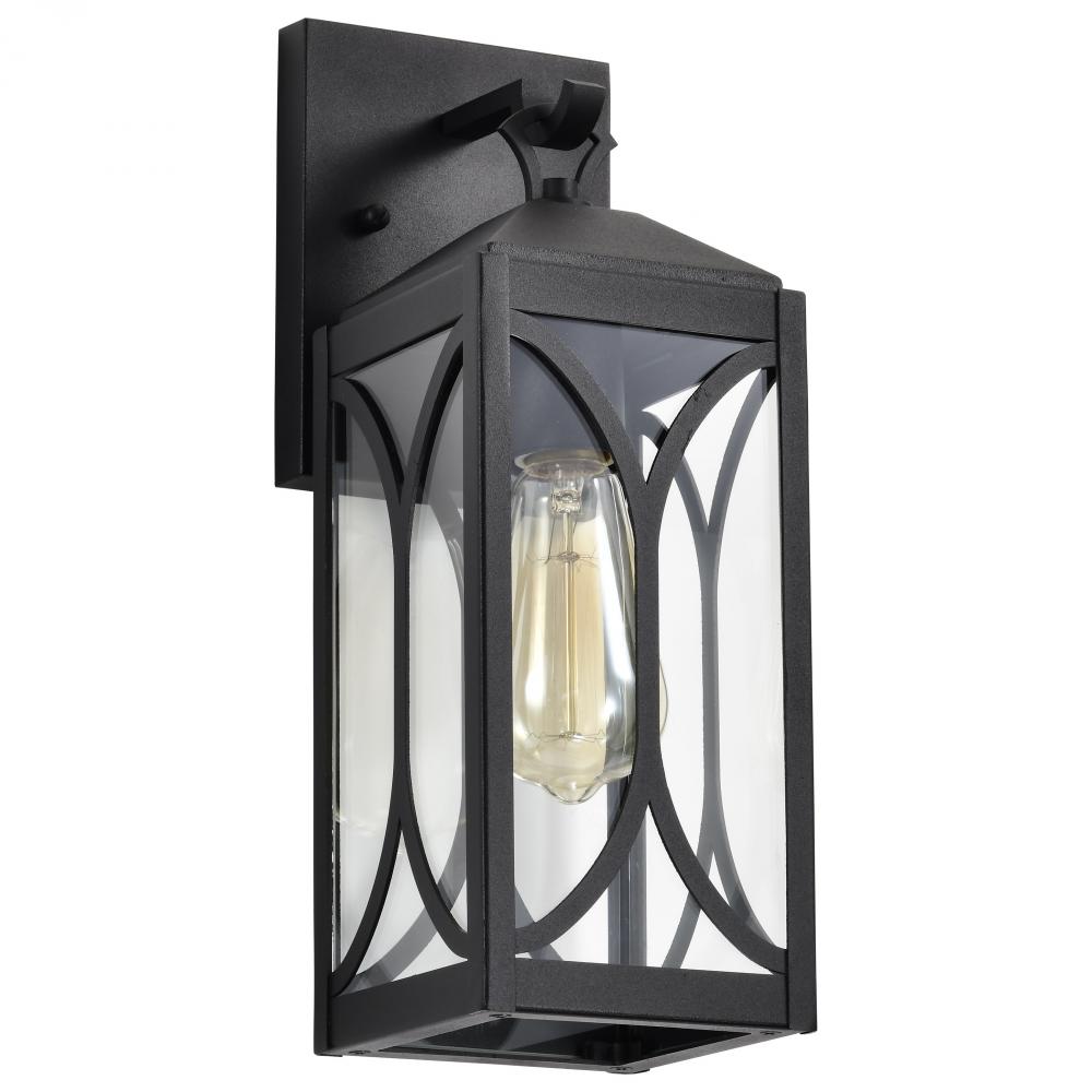 Oaklyn; 1 Light Small Wall Lantern; Matte Black with Clear Glass