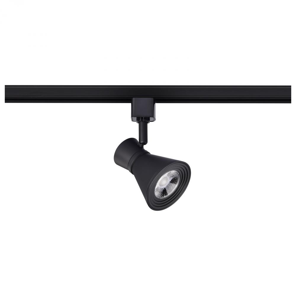 12 Watt LED Cinch Track Head; 3000K; Matte Black Finish