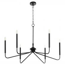 Quorum 6238-6-59 - Providence 6 Light Chandelier, Matte Black