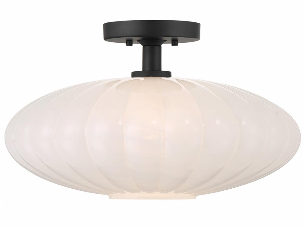 1-Light Ceiling Light in Matte Black