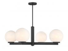 Savoy House Meridian M100123MBK - 4-Light Chandelier in Matte Black