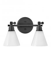 Hinkley 51182BK - Small Adjustable Two Light Vanity