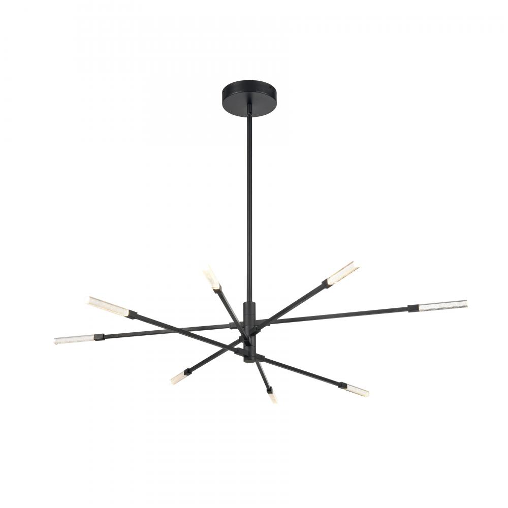 Light Streak 48.5'' Wide 8-Light Chandelier - Matte Black